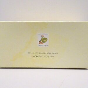 Asquith and Somerset Citrus Ginger Three Fine Fragranced Soaps 3 x 5.3 oz. NEW